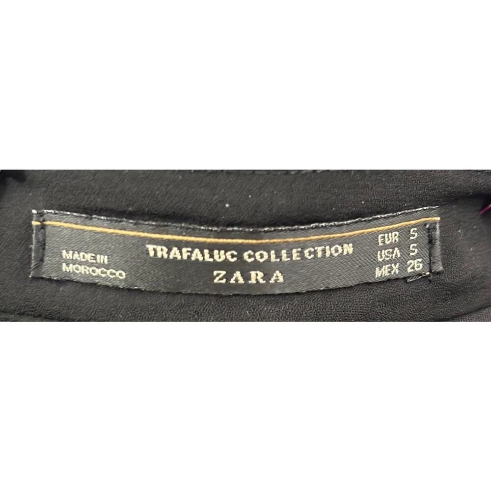 ZARA Trafaluc Collection Black Bell Sleeve Top Size S - Picture 5 of 10